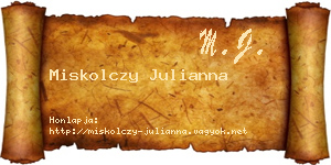 Miskolczy Julianna névjegykártya